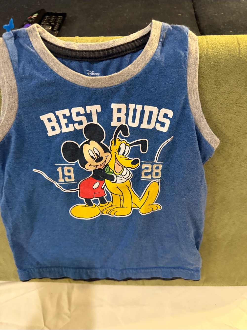 Disney Blue 'Best Buds' Mickey & Pluto Tank Top